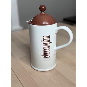 Crate & Barrel La Chocolatière Hot Chocolate Pot w/ Frother
